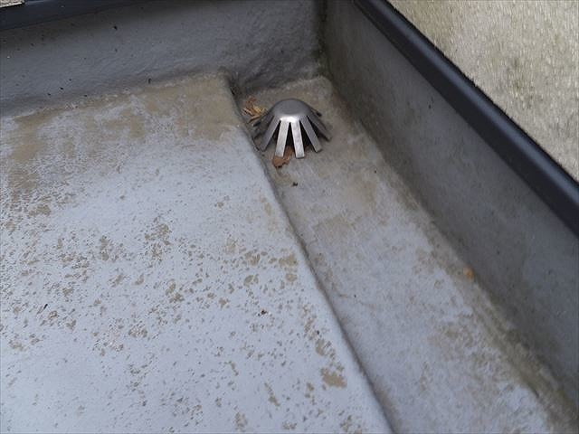 排水溝周りの劣化を確認